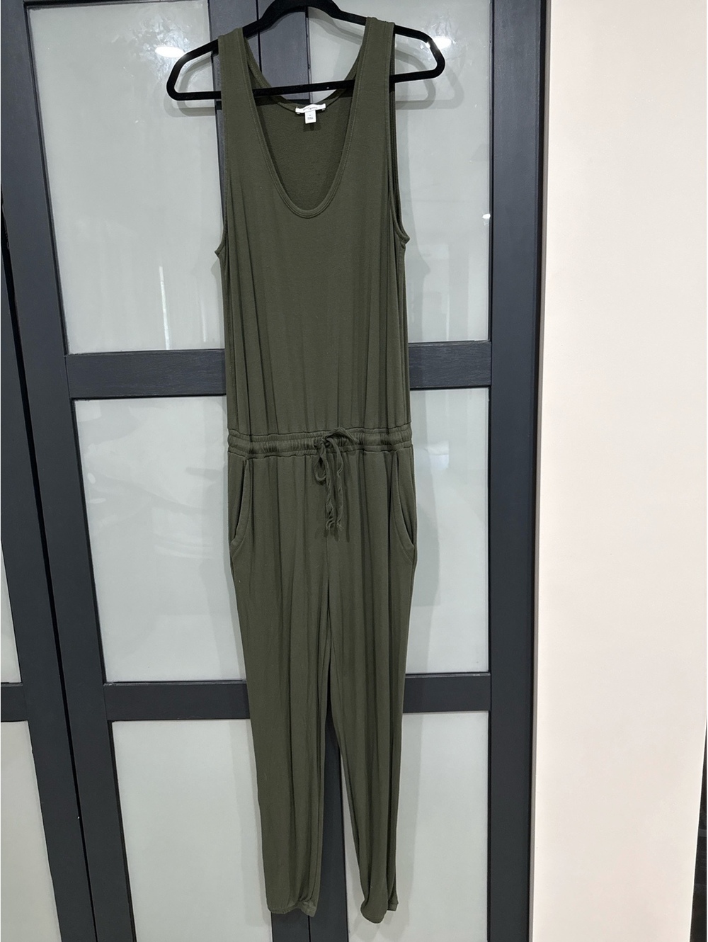 Daily Ritual Olive Green Jogger Jumpsuit – Size Medium